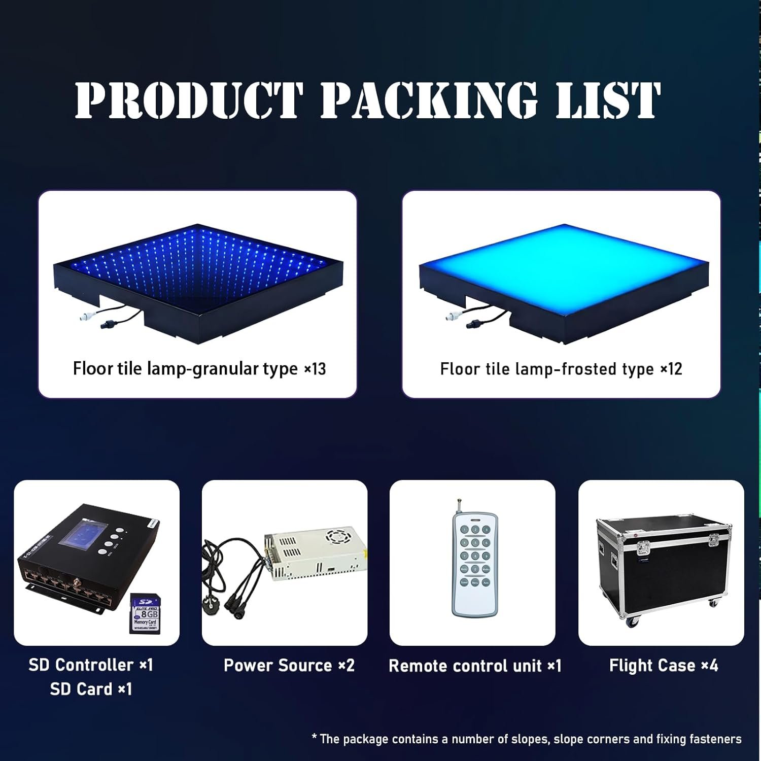 1748988795 3D Dance Floor Stage Lights 8x8ft Glass with Flight Case Infinity Mirror Panel 3D Effect LED Dance Floor for Wedding Party 3DRGBWired.jpg