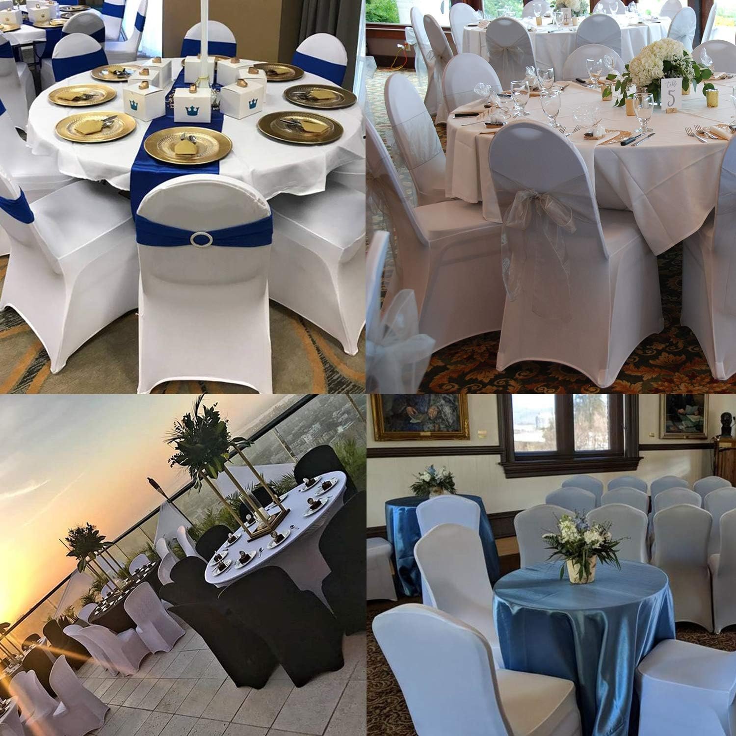 1749442396 LZY Spandex Chair Cover Stretch Slipcovers for Wedding Party Dining Banquet Chair Decoration Covers White 100.jpg