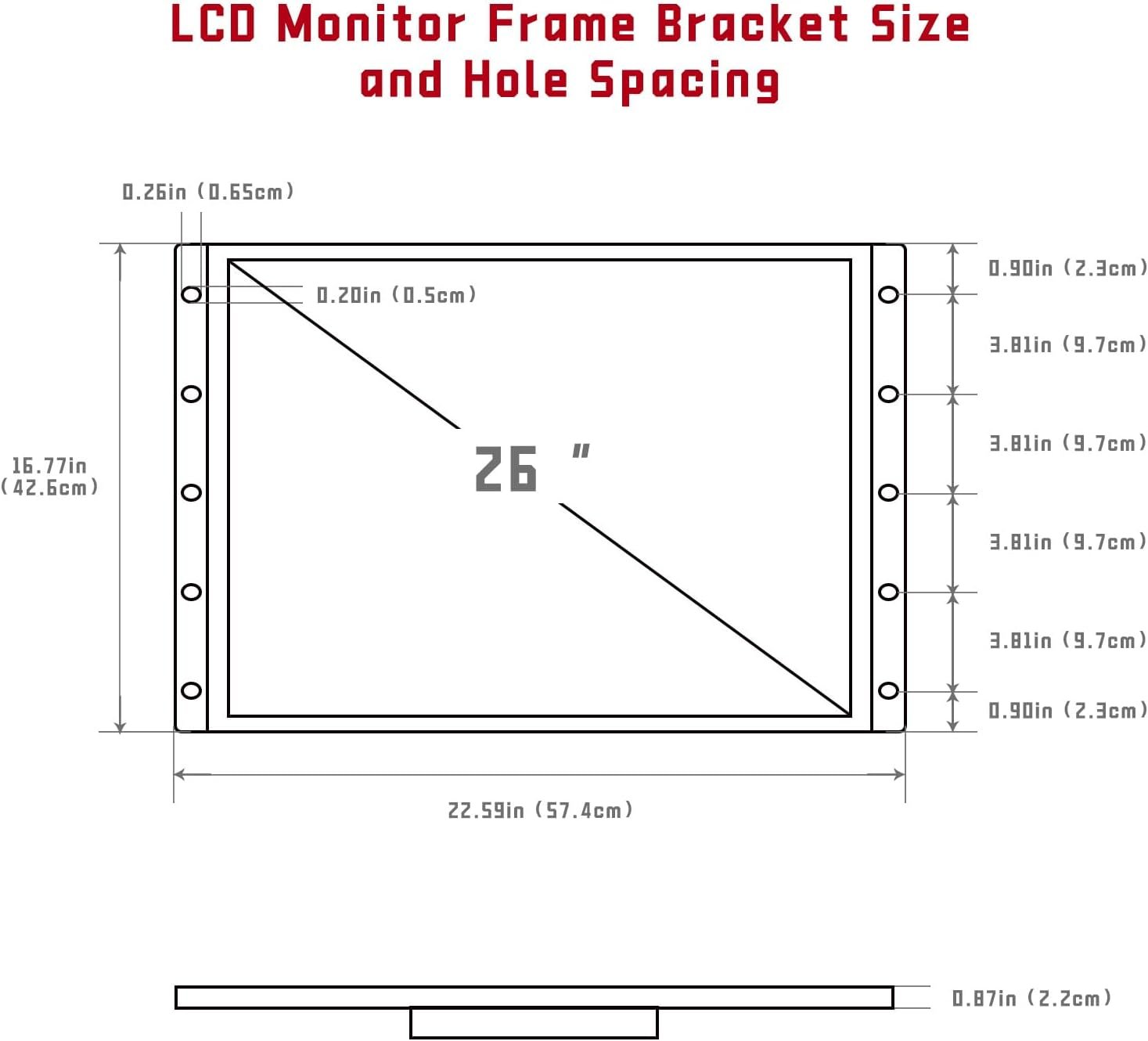 1750018394 UNICO 26 inch Arcade Monitor 43 Ratio LCD Gaming Monitor for HDMIVGACGAEGA Arcade Machine.jpg