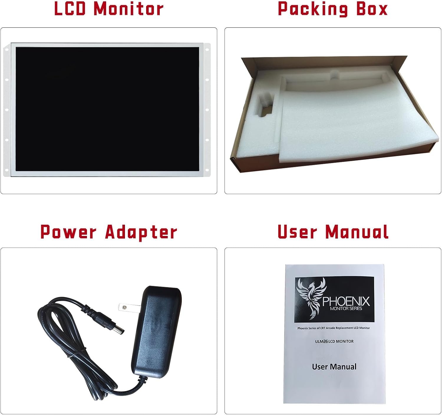 1750018396 UNICO 26 inch Arcade Monitor 43 Ratio LCD Gaming Monitor for HDMIVGACGAEGA Arcade Machine.jpg