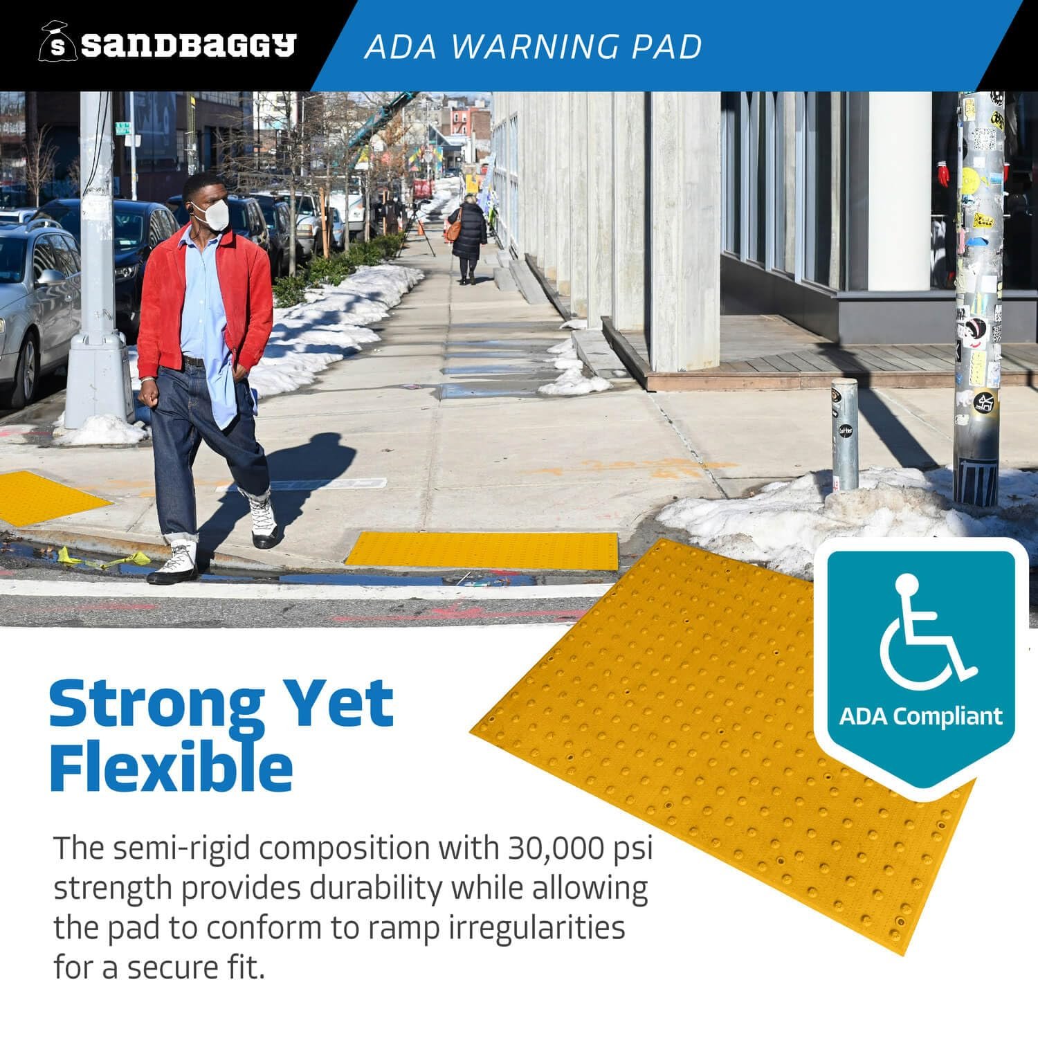 1750363999 Sandbaggy 3 ft x 4 ft ADA Warning Pads ADA Compliant Truncated Domes Surface Mount Installation Adhesive Fasteners Included UV Protected USA Made 3 Yellow 3 x 4.jpg