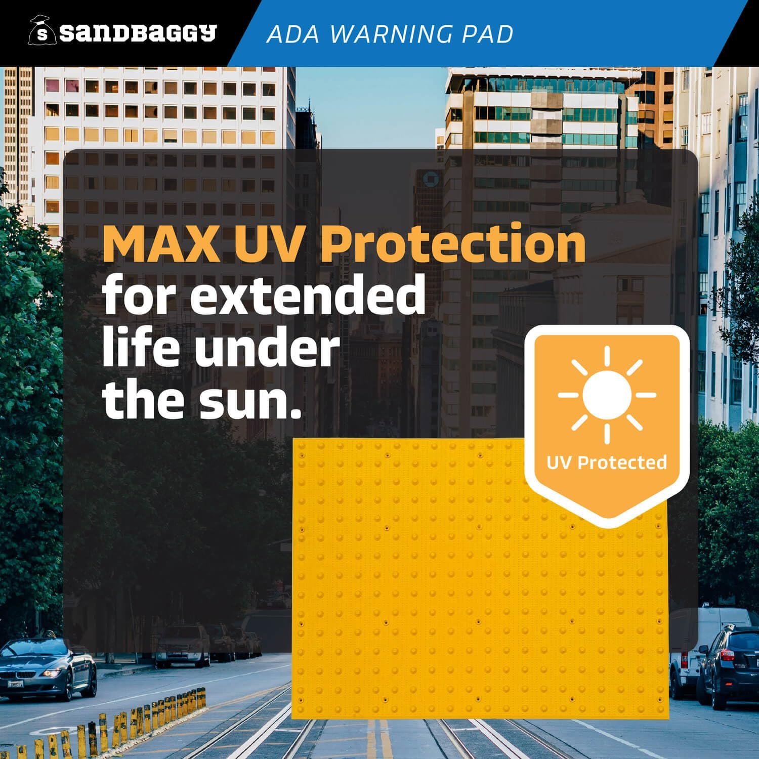 1750364000 Sandbaggy 3 ft x 4 ft ADA Warning Pads ADA Compliant Truncated Domes Surface Mount Installation Adhesive Fasteners Included UV Protected USA Made 3 Yellow 3 x 4.jpg