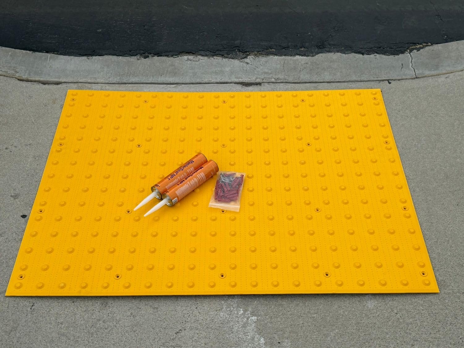 1750364001 Sandbaggy 3 ft x 4 ft ADA Warning Pads ADA Compliant Truncated Domes Surface Mount Installation Adhesive Fasteners Included UV Protected USA Made 3 Yellow 3 x 4.jpg