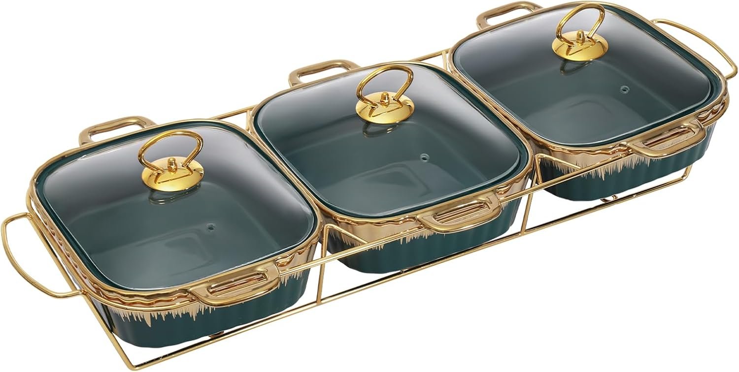 3 Piece Set Chafing Dish Buffet Set Ceramic Food Preserve.jpg