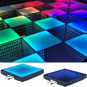 3D Dance Floor Stage Lights 8x8ft Glass with Flight Case.jpg