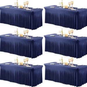 6 Packs Navy Blue Spandex Tableclothes for 8 Foot Rectangle.jpg
