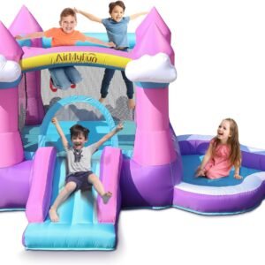 AirMyFun Pink IndoorOutdoor Inflatable Bounce House for Kids 3 8.jpg