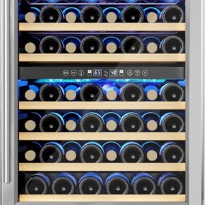 EUHOMY 24 Inch Wine Cooler Refrigerator 54 Bottl Dual Zone Built in.jpg