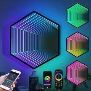 Hexagon Wall Light 3D Infinity Lamp RGB Mirror Tunnel Light.jpg