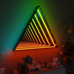 Infinity Triangle Mirror LED Infinity Mirror Wall Lamp Geometric.jpg