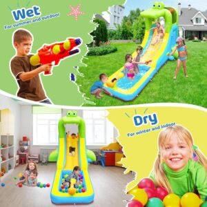 Inflatable Water Slide Crocodile Theme Bounce House Water Park.jpg