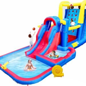 Inflatable Water Slide Park with Large Climbing Wall Dual Target.jpg