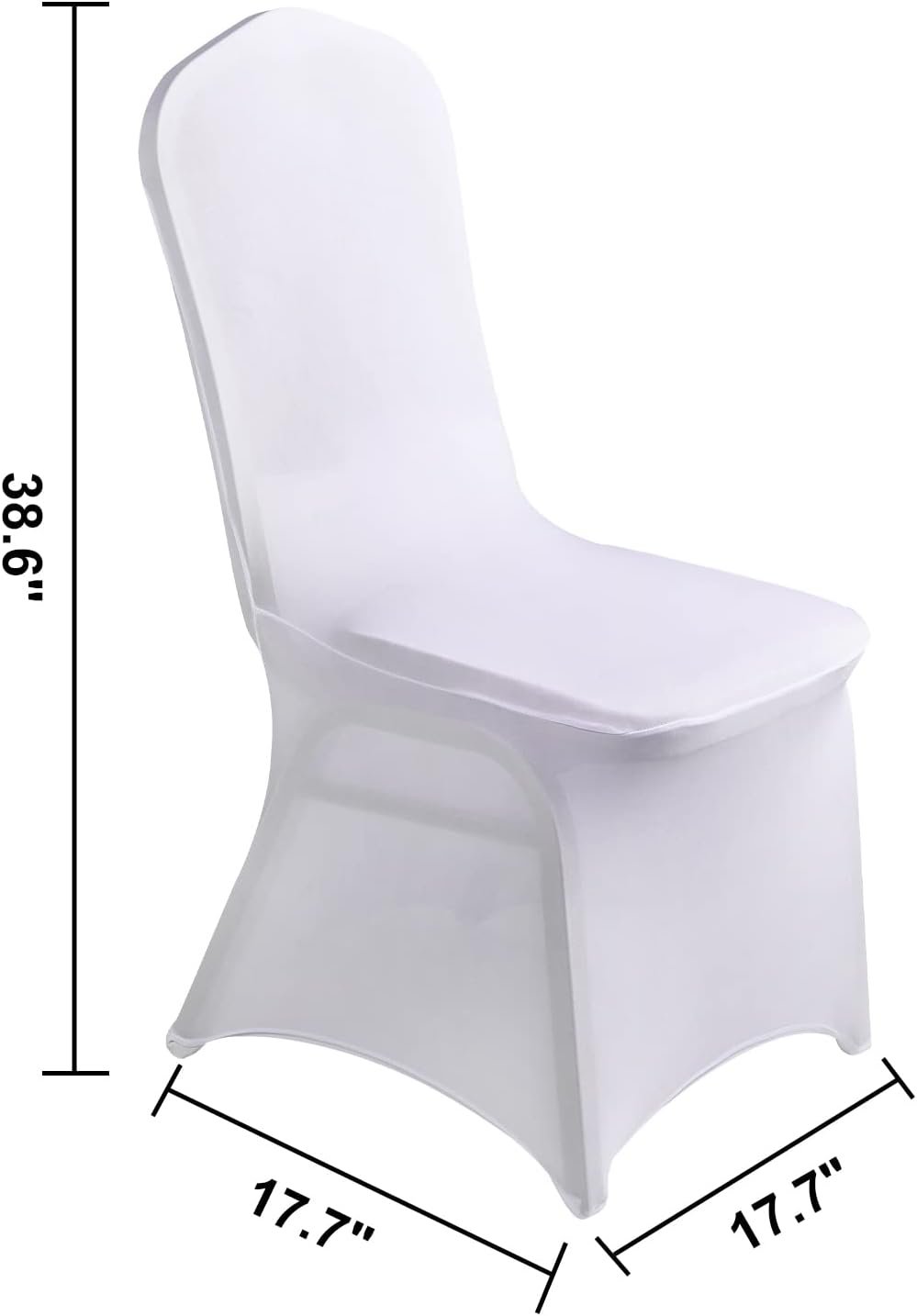 LZY Spandex Chair Cover Stretch Slipcovers for Wedding Party Dining Banquet Chair Decoration Covers White 100.jpg