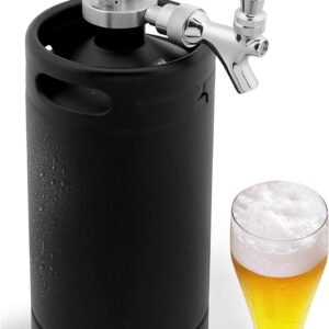 NutriChef Pressurized Growler Tap System 128oz Powder Coated Mini Keg.jpg