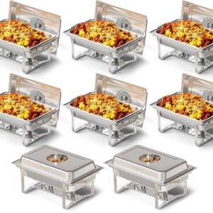 ROVSUN 8 Pack Chafing Dish for Buffet 8QT Rectangular Chafers.jpg