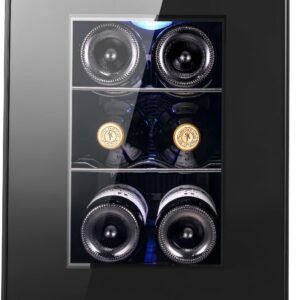 Yeego Wine Fridge 6 Bottles Wine Cooler Refrigerator Freestanding Mini.jpg