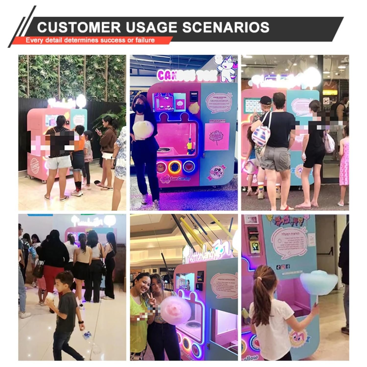 1752286393 Pink Cotton Candy Machine Attractive Design Fully Automatic Operation Ideal for Kids Parties and Events Fast Production User Friendly Interface.jpg