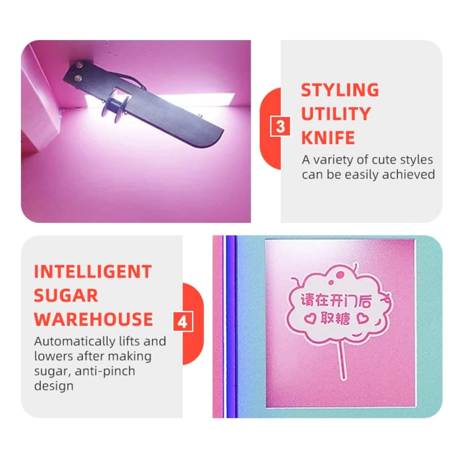 1752286397 Pink Cotton Candy Machine Attractive Design Fully Automatic Operation Ideal for Kids Parties and Events Fast Production User Friendly Interface.jpg