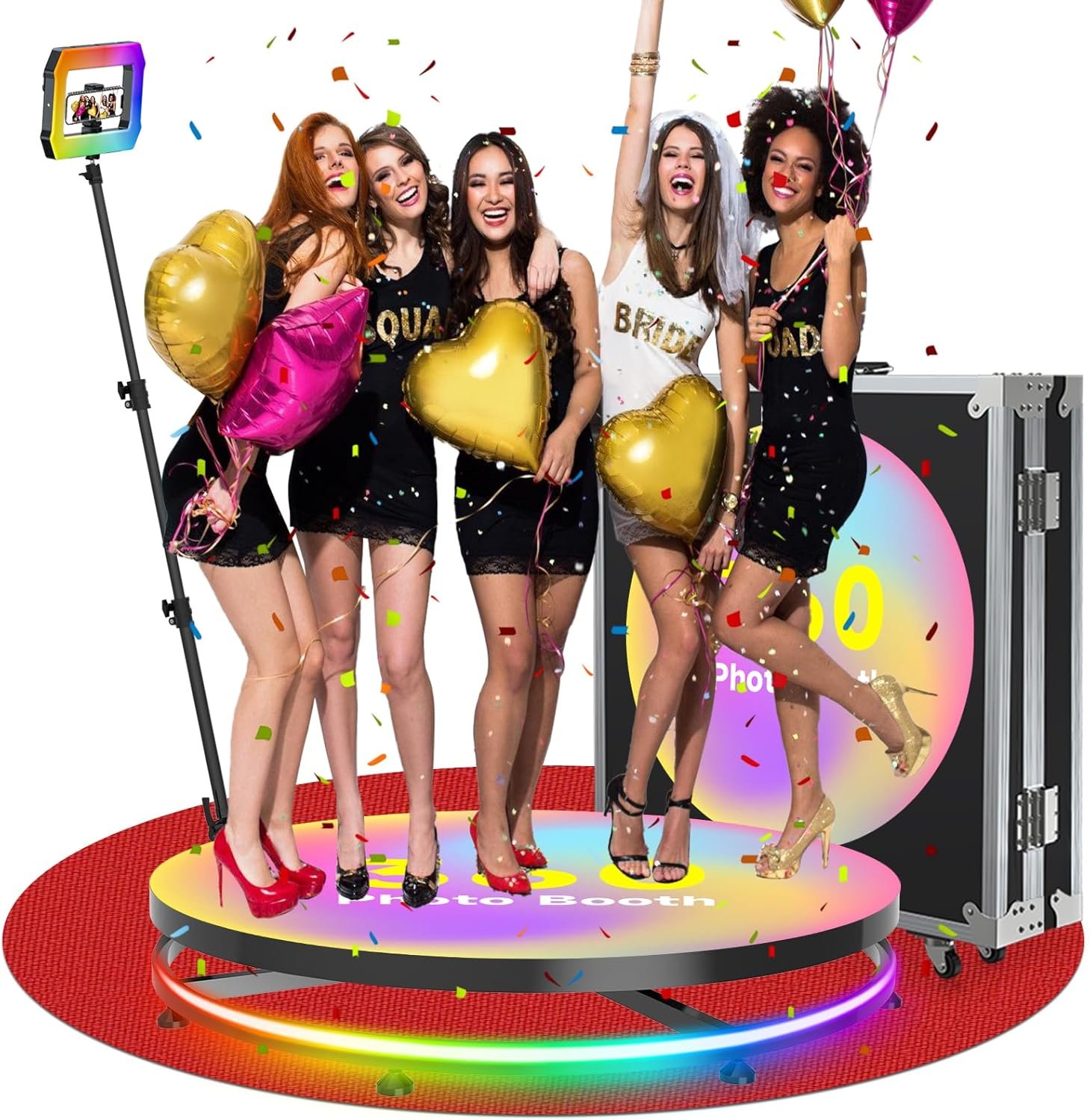 360 Photo Booth Machine 394100cm with Flight Case APP Remote.jpg