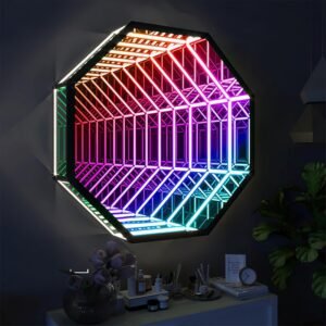 3D Mirror Tunnel Light LED Infinity Mirror Light with Remote.jpg