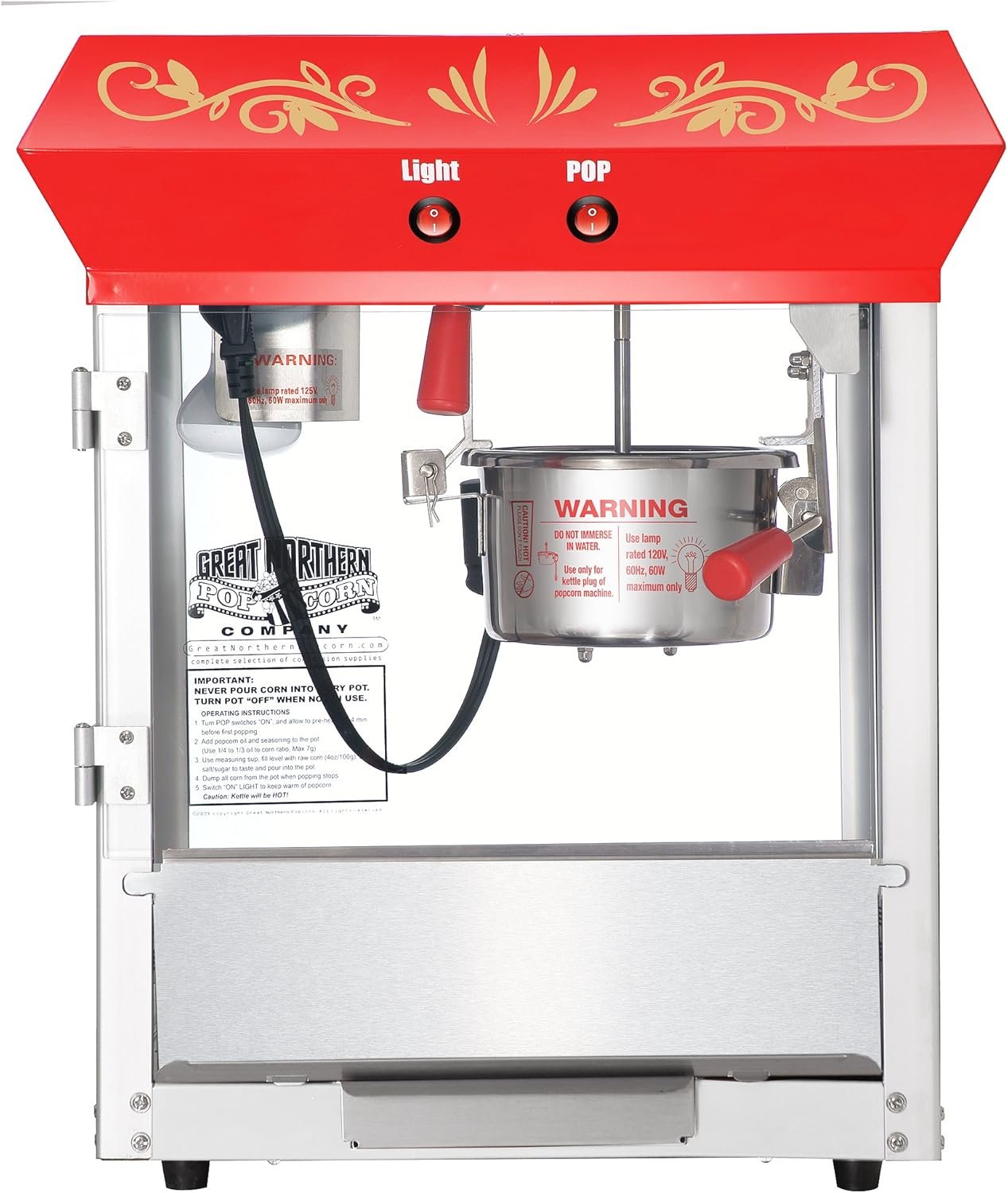 6112 Great Northern Popcorn Red Foundation Top Popcorn Popper Machine 4 Ounce.jpg