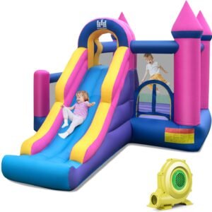 BOUNTECH Inflatable Bounce House Princess Bouncy House with Long Slide.jpg