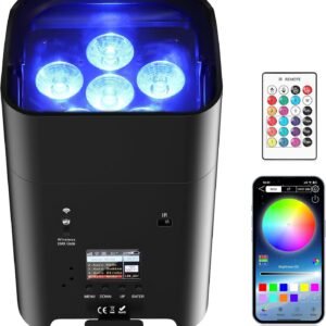 Battery Powered Uplights Rechargeable Par Can 6x18W RGBWAUV LED Uplight.jpg