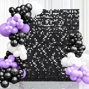 Black Halloween Photo Backdrop Shimmer Wall Backdrop 9FTx4FT Shiny Backdrop.jpg