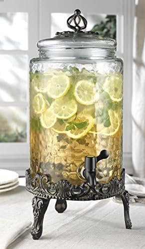 Elegant Home Hammered Glass Ice Cold Beverage Drink Dispenser.jpg