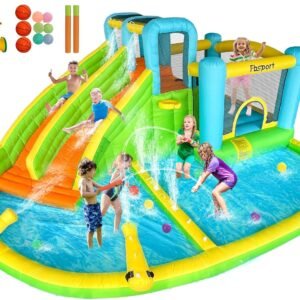 FBSPORT Inflatable Bounce House Double Slide Water Slide Park Bouncer.jpg