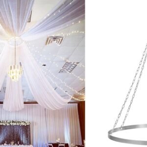 FUHSY Wedding Ceiling Drapes White Ceiling Draping Hanging Kit Hardware.jpg