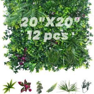 Grass Wall Panels 12PCS 20x20 Artificial Grass Wall Backdrop UV.jpg