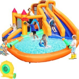 Inflatable Bounce House Triple Water Slide for Kids with Double.jpg