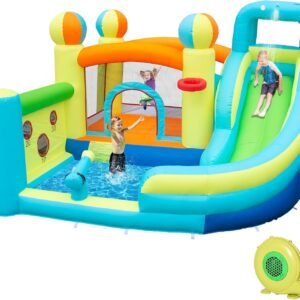 Inflatable Water Slide Park with Splash Pool for KidsClimbing WallBounce.jpg