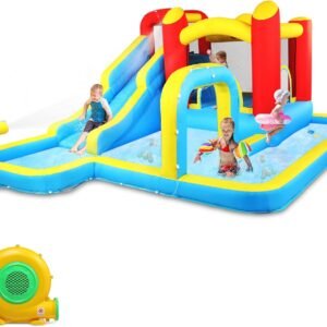 Ktaxon Inflatable Water Slide Outdoor Inflatable Bounce House WAir Blower.jpg