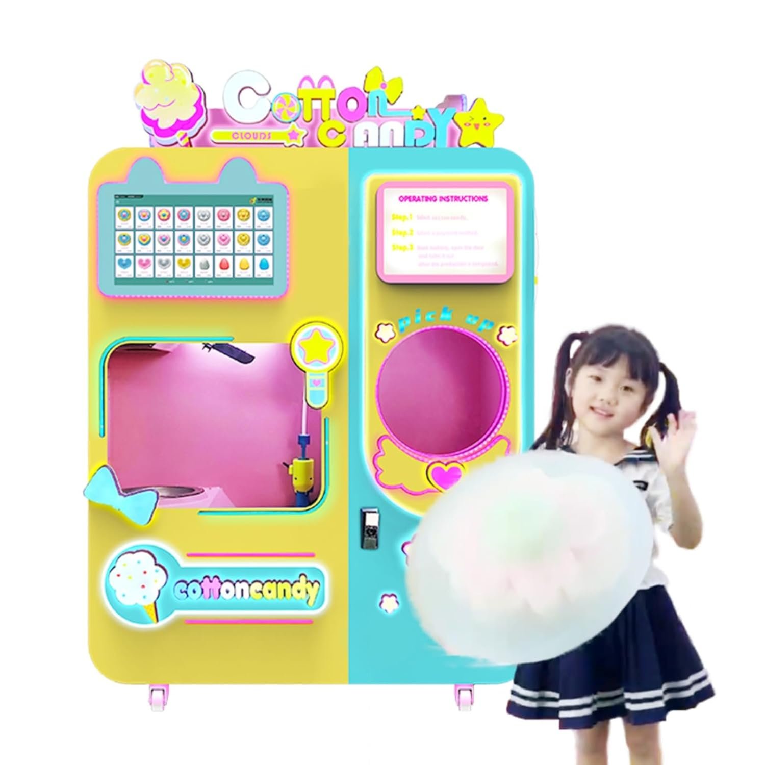Pink Cotton Candy Machine Attractive Design Fully Automatic Operation Ideal for.jpg