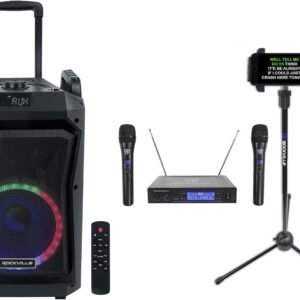 Rockville RockNGo 800 Karaoke Machine System wLEDsWireless MicsTablet Stand.jpg