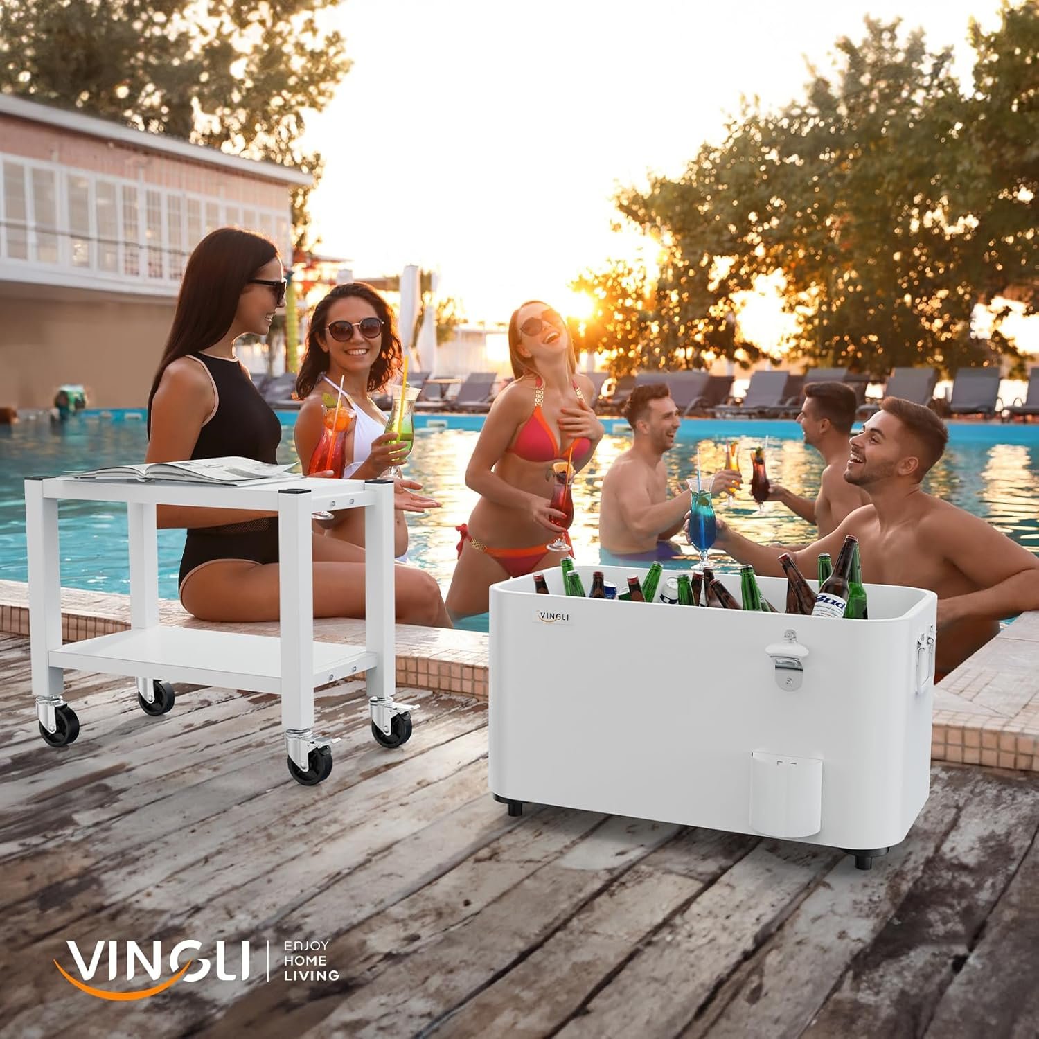 VINGLI Patio Cooler Rolling Ice Chest on Wheels Portable Patio Party Bar Drink Cooler Cart with Shelf Beverage Pool with Bottle OpenerWater Pipe.jpg
