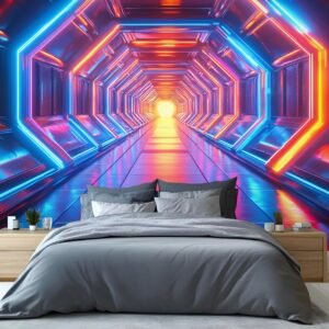 Wall Mural Neon Nebula Exploring 3D Modern High Empty Space.jpg