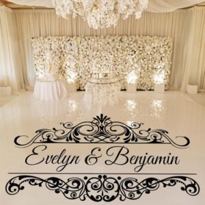 Wedding Floor Monogram Decals Many Colors Wedding Reception Decorations Monogram.jpg