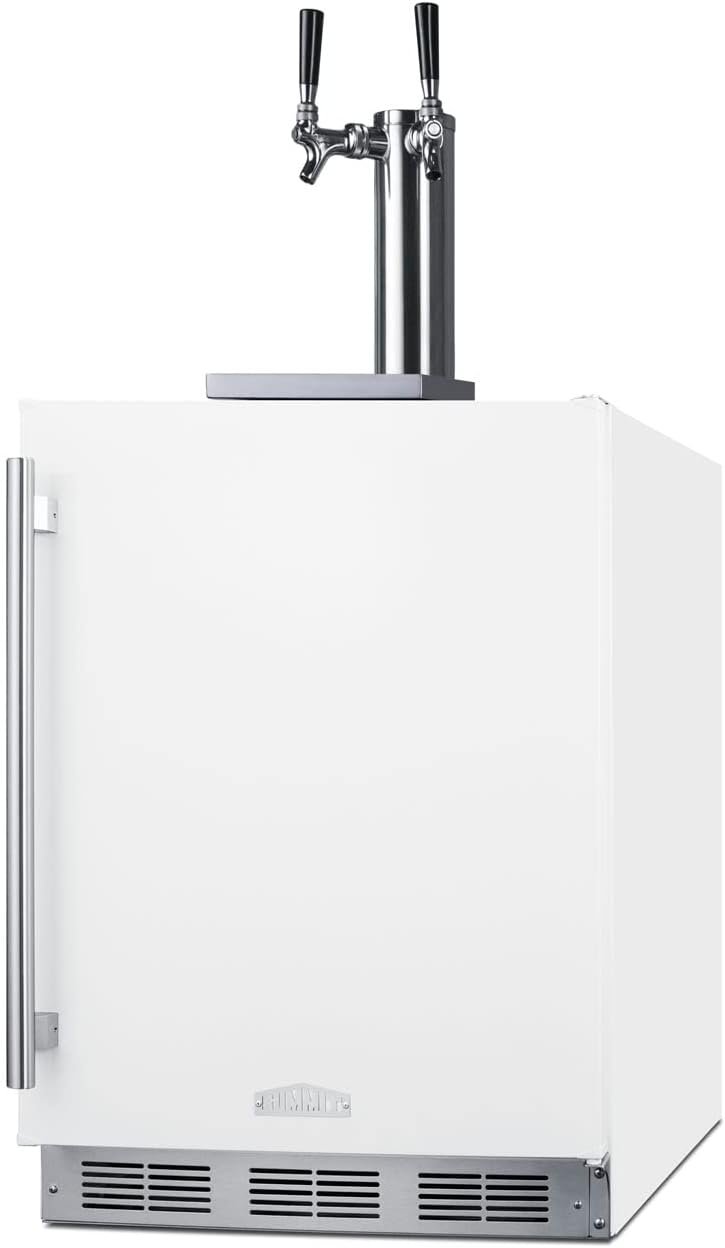 1754233995 Summit 24 Cold Brew Kegerator Dual Tap Kit ADA Compliant White SBC58WHBIADACFTWIN.jpg