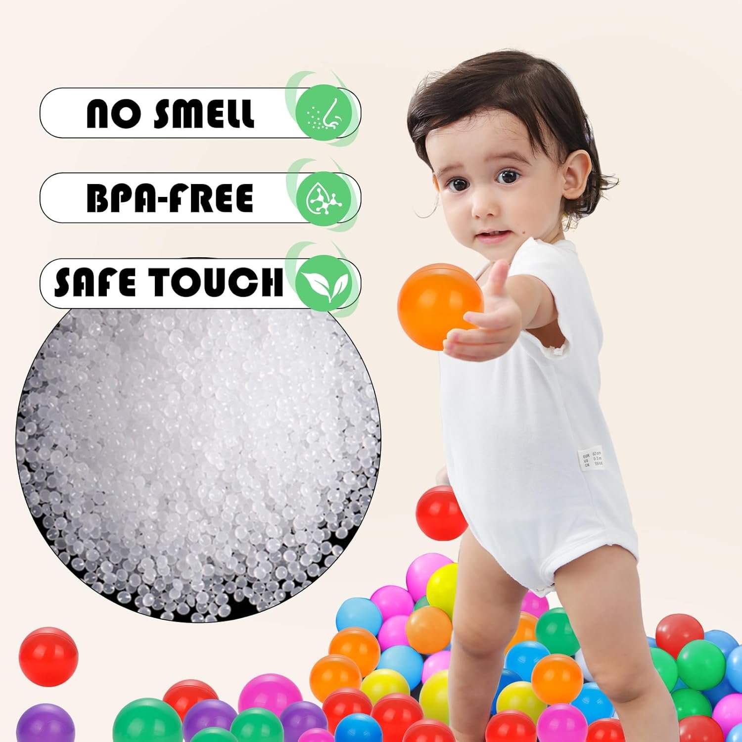 1755616392 1000 Count Star Ball Pit Balls Non Toxic Soft Plastic Balls for Kids BPA Phthalate Free Crush Proof Suitable for Ages 1 5. Ideal for Parties Pools Tents and More 7 Colors.jpg