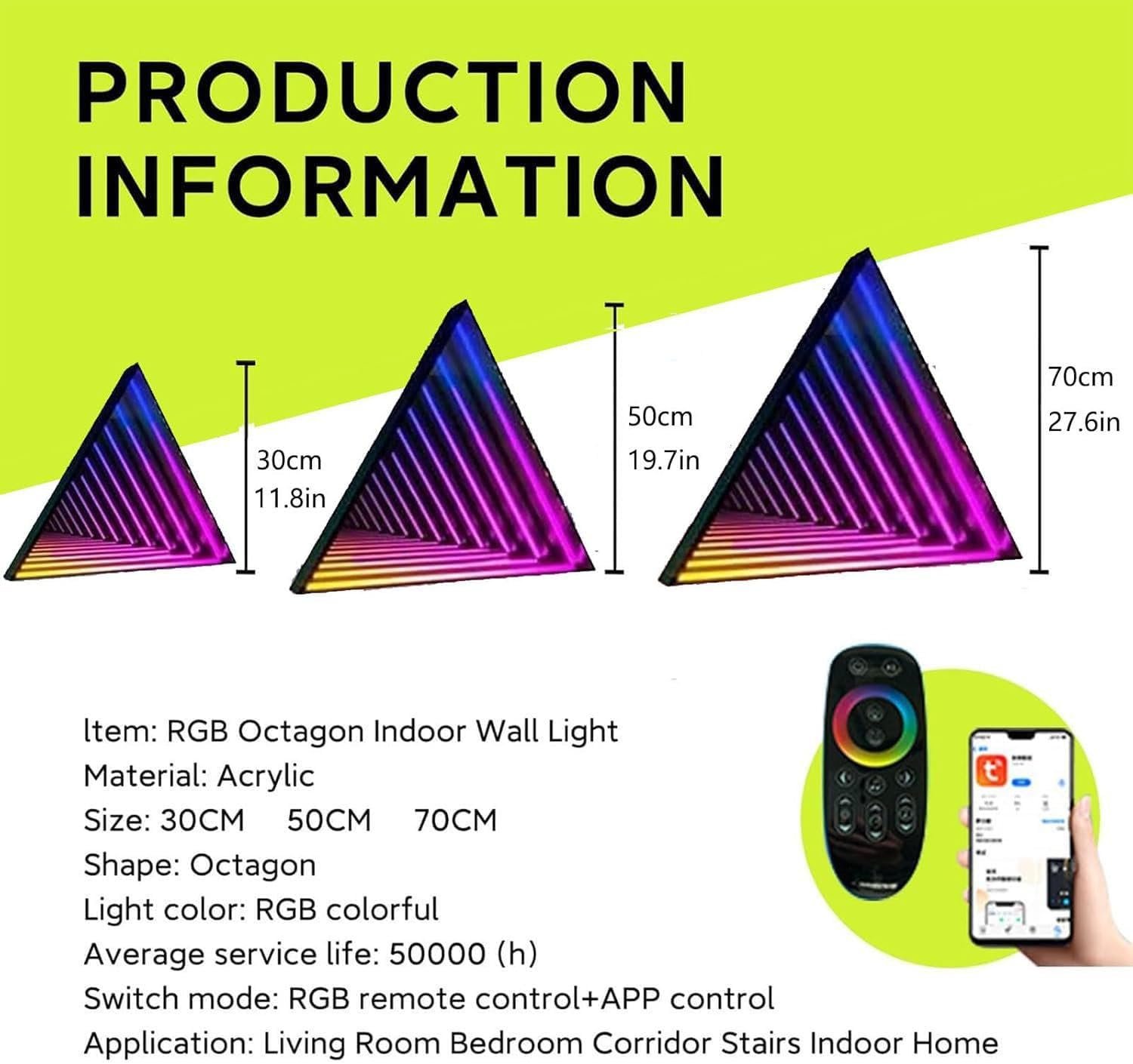 1755850395 Infinity Mirror Tunnel Lamp LED Night Light 3D Mirror Light RGB Color Changing Wall Art Light Sensory Infinity Light for Home Living Room Bedroom Party BarA 50CM19.7.jpg