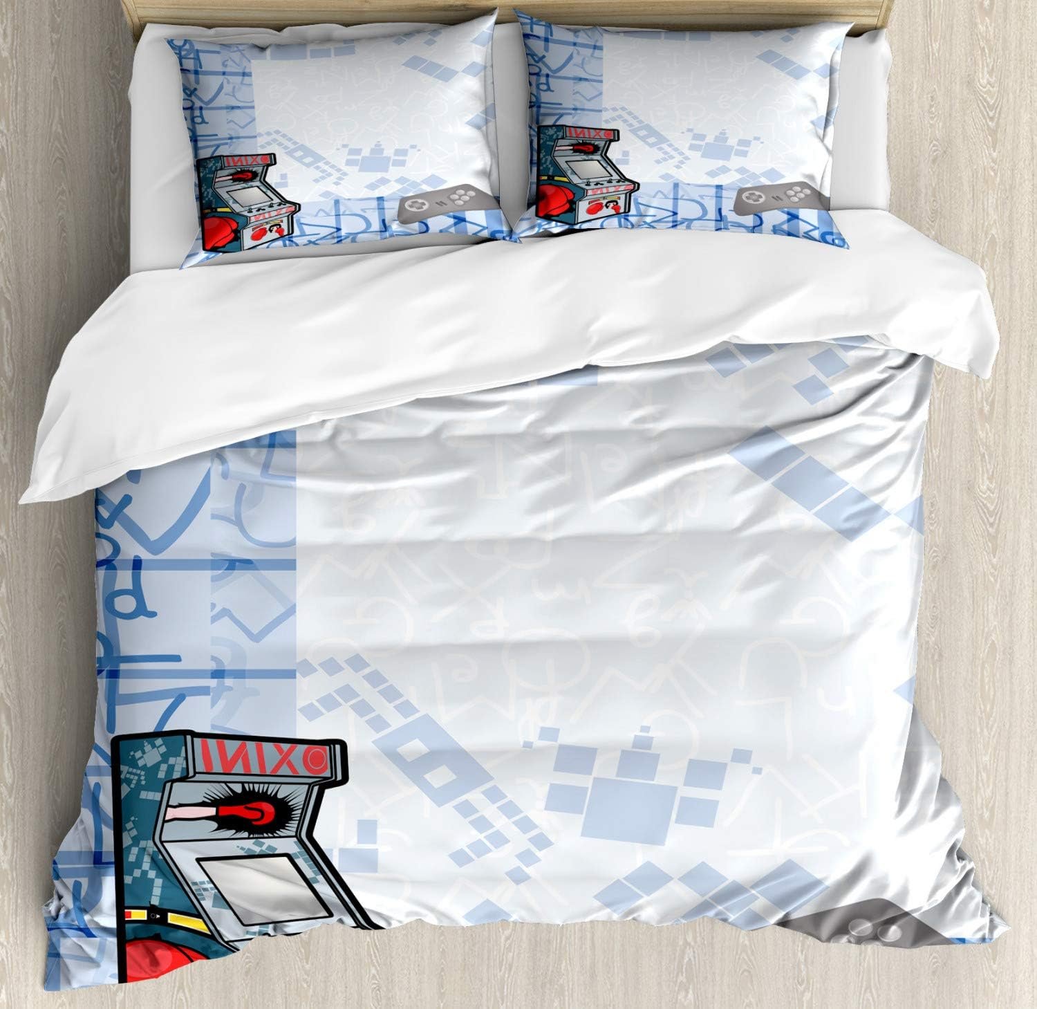 1756311212 Lunarable Cartoon Duvet Cover Sets Abstract Gaming Background with Arcade.jpg