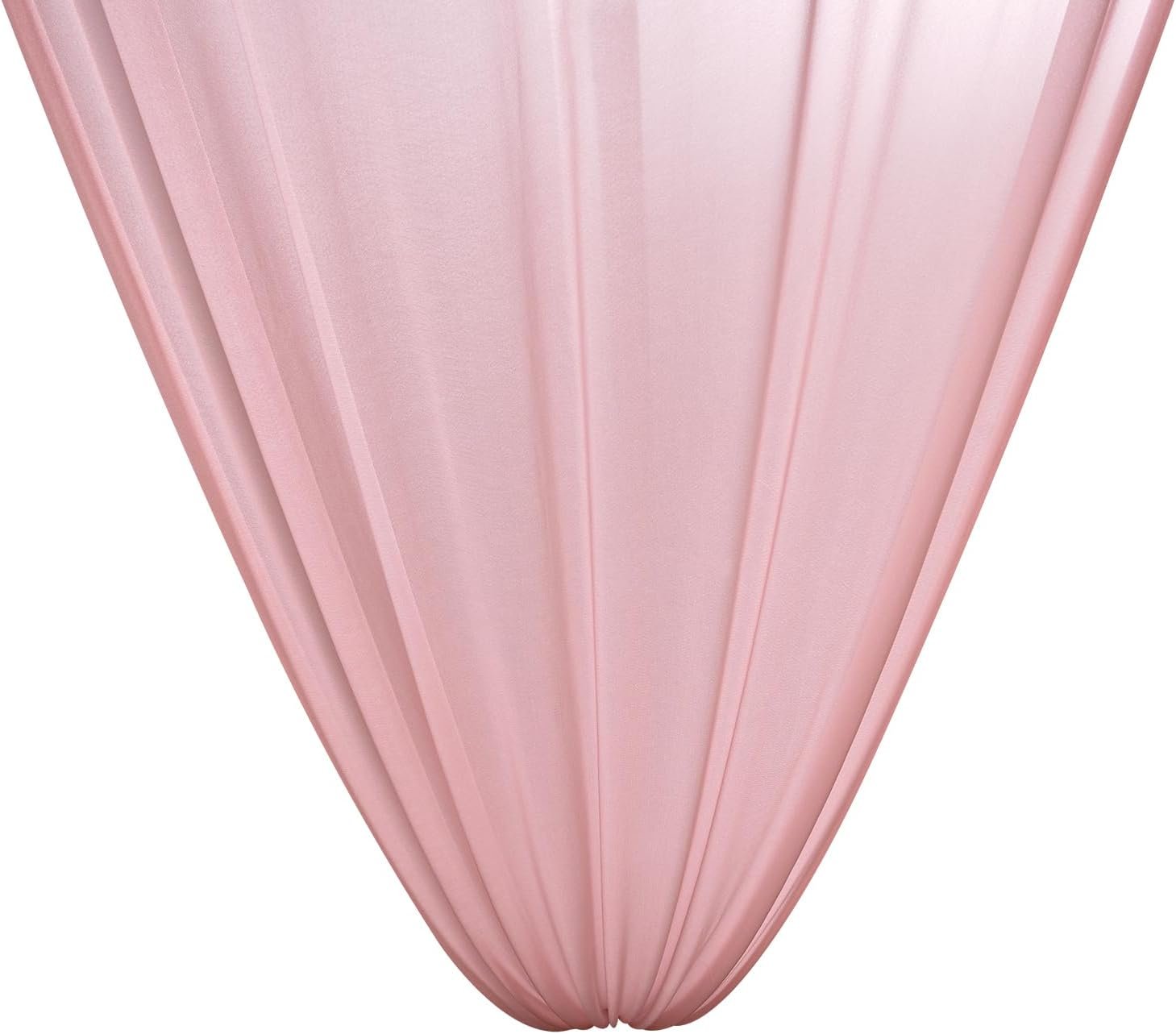 1756379597 6 Panels Ceiling Drapes 5ft x 30ft Ceiling Drapes Fabric Chiffon Backdrop Drapes Draping Fabric Sheer Curtains for Party Ceremony Stage Wedding Decoration Deep Rose.jpg