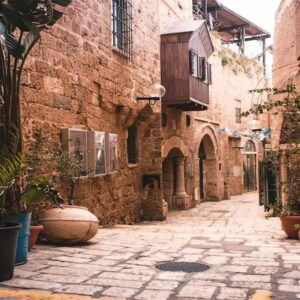 BELECO 20x10ft Fabric Jerusalem Old City Street Backdrop Retro Brick.jpg