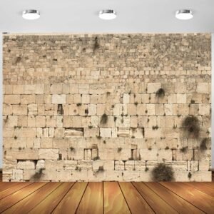 BELECO 20x10ft Fabric Western Wall Backdrop Jerusalem Wailing Wall.jpg