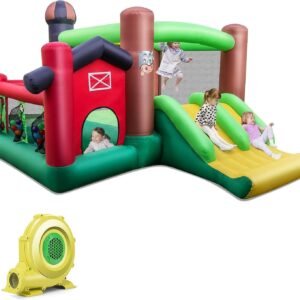 BOUNTECH Inflatable Bounce House Farm Themed Bouncy House with Dual.jpg