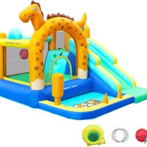 Doctor Dolphin Bounce House Slide Dinosaur Inflatable Bouncy Castle Jumping.jpg