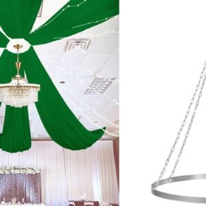 FUHSY Wedding Ceiling Drapes Emerald Green Ceiling Draping Hanging Kit.jpg